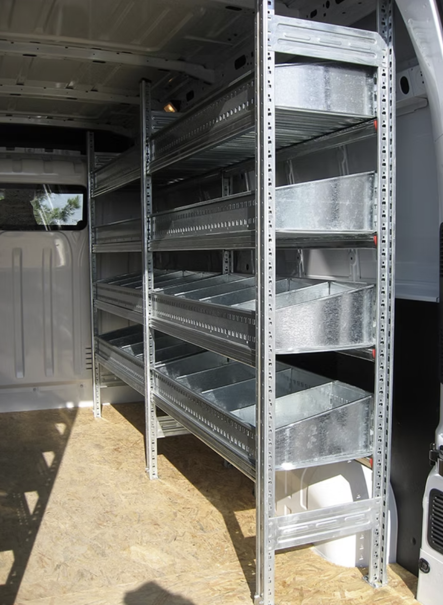 Unizinc Racking Unizinc in Industrial Vans | SPIMA